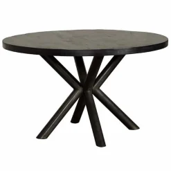 Ronde Eettafel Selva Mangohout - ø130cm Zwart - Loft24.nl