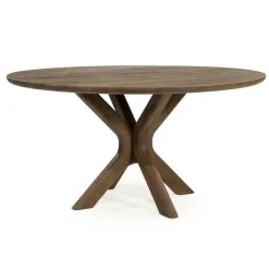 Ronde Eettafel Tycho Mangohout 150cm - Lichtbruin - Loft24.nl