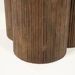 Ronde Eettafel Xanni Marmer en Mangohout 130cm - Loft24.nl