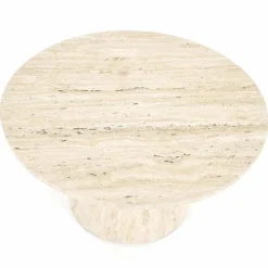 Ronde Salontafel Aime Travertin 70 x 38 cm - Loft24.nl