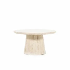 Ronde Salontafel Aime Travertin 70 x 38 cm - Loft24.nl