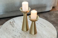 Ronde Salontafel Avalon Travertin - 2 Laags - Loft24.nl