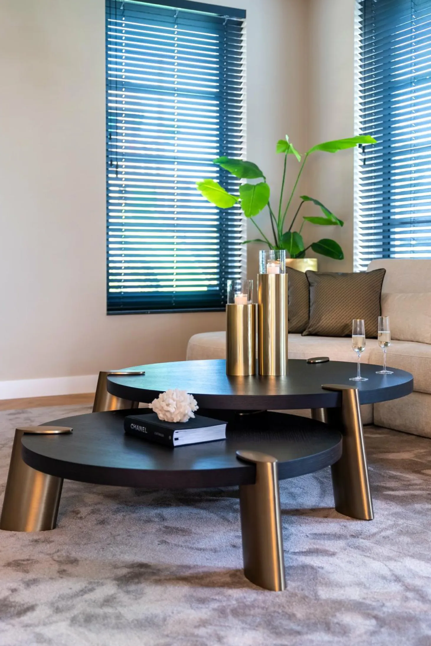 Ronde Salontafel Brody Set van 2 stuks - Zwart - Loft24.nl