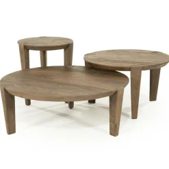 Ronde Salontafel Davina Mangohout - 80 cm - Loft24.nl