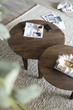 Ronde Salontafel Davina Mangohout - 80 cm - Loft24.nl