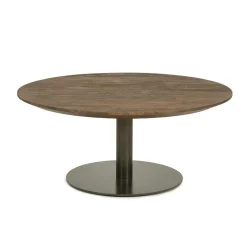 Ronde Salontafel Esila Mangohout 80cm - Loft24.nl