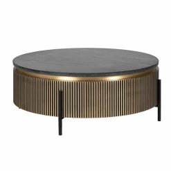 Ronde Salontafel Ironville Ø90 cm - Marmer - Loft24.nl