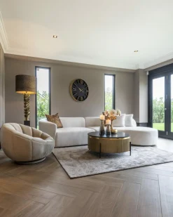 Ronde Salontafel Ironville Ø90 cm - Marmer - Loft24.nl