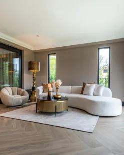 Ronde Salontafel Ironville Ø90 cm - Marmer - Loft24.nl