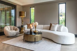 Ronde Salontafel Ironville Ø90 cm - Marmer - Loft24.nl