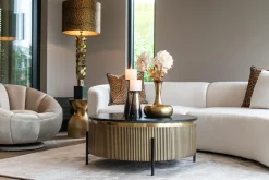 Ronde Salontafel Ironville Ø90 cm - Marmer - Loft24.nl