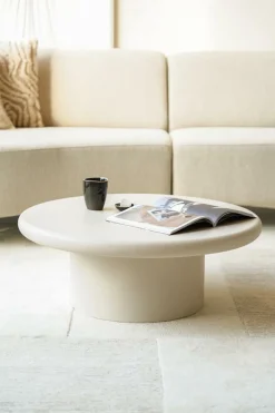 Ronde Salontafel Jade Magnesium oxide 80cm - Loft24.nl