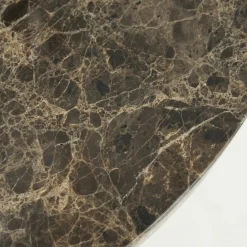 Ronde Salontafel Lando Marmer en mangohout - 60 cm - Loft24.nl