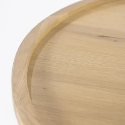 Ronde Salontafel Leia Eikenhout 80cm - Naturel - Loft24.nl