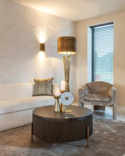 Ronde Salontafel Luxor Eiken Ø95 cm - Bruin - Loft24.nl