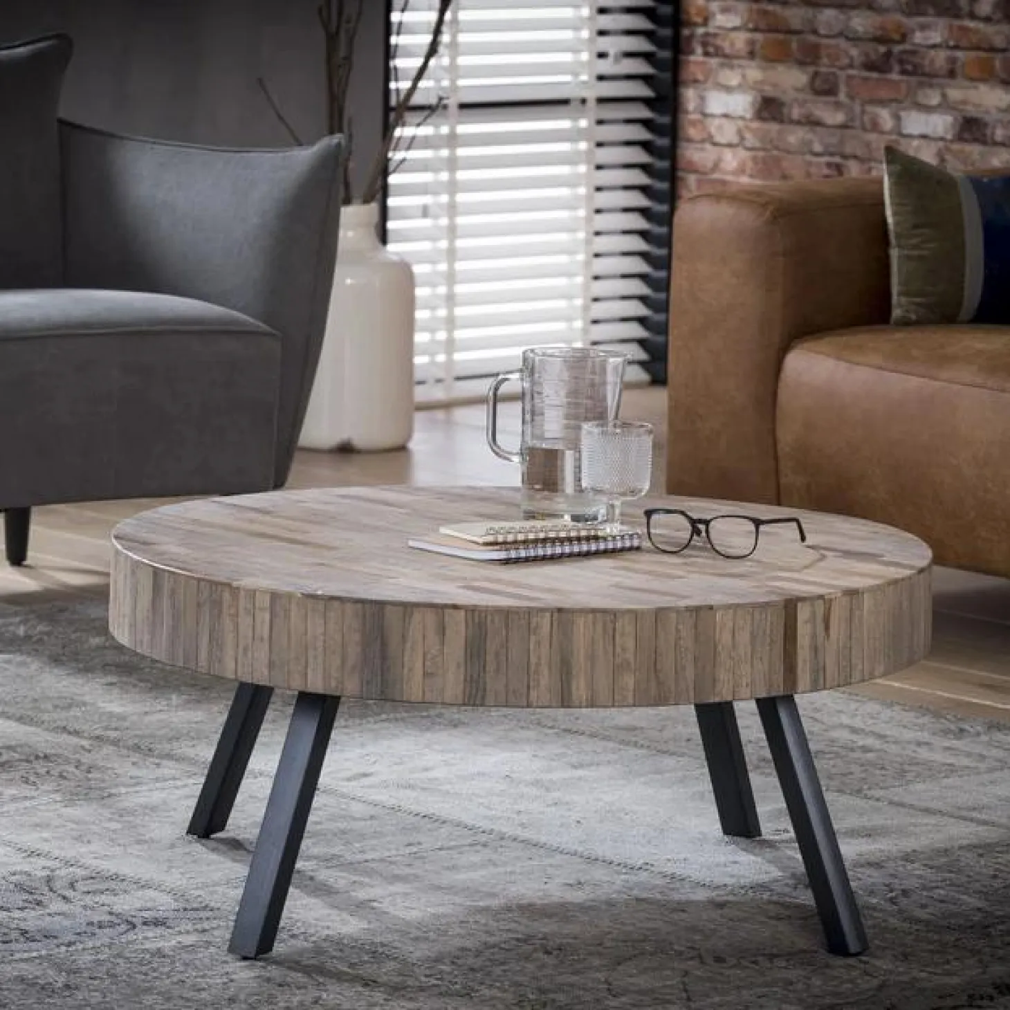 Ronde Salontafel Maze Metaal Set van 2 stuks - Loft24.nl