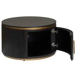 Ronde Salontafel Rivello Mangohout 80 cm - Loft24.nl