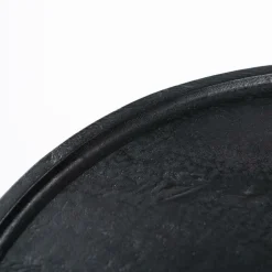 Ronde Salontafel Ron Mangohout 80cm - Zwart - Loft24.nl