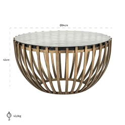 Ronde Salontafel Volante Glas - Ø84cm - Loft24.nl
