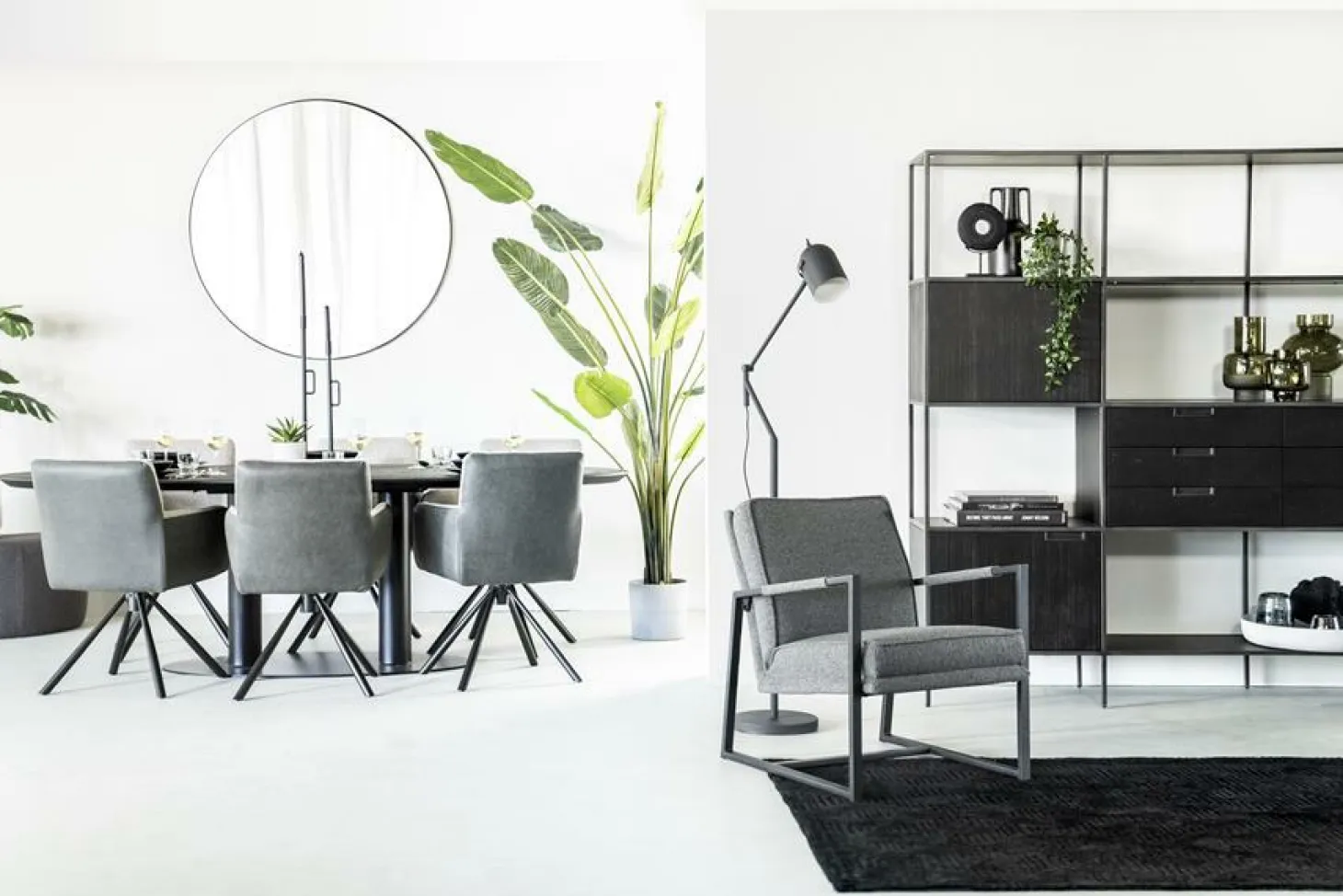 Ronde Spiegel Immense 120cm Zwart - Loft24.nl