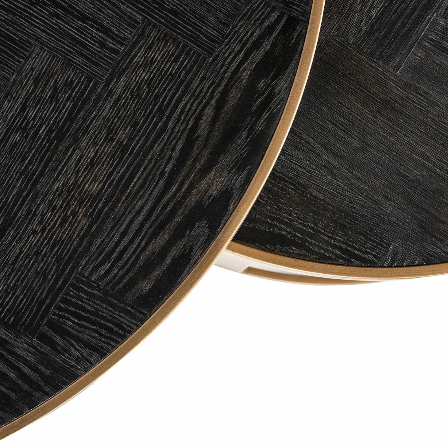 Salontafel Blackbone Eiken met metalen frame - set van 2 - Loft24.nl