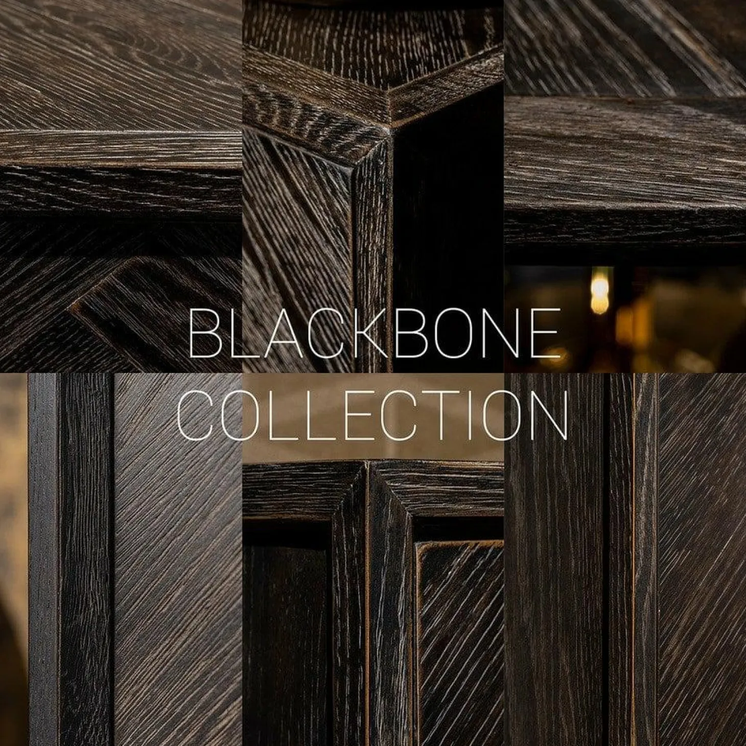 Salontafel Blackbone Eiken met metalen frame - set van 2 - Loft24.nl