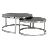 Salontafel Blackbone set van 2 - Zilver - Loft24.nl