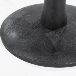 Salontafel Boogie Mangohout en glas 55 cm - Zwart - Loft24.nl