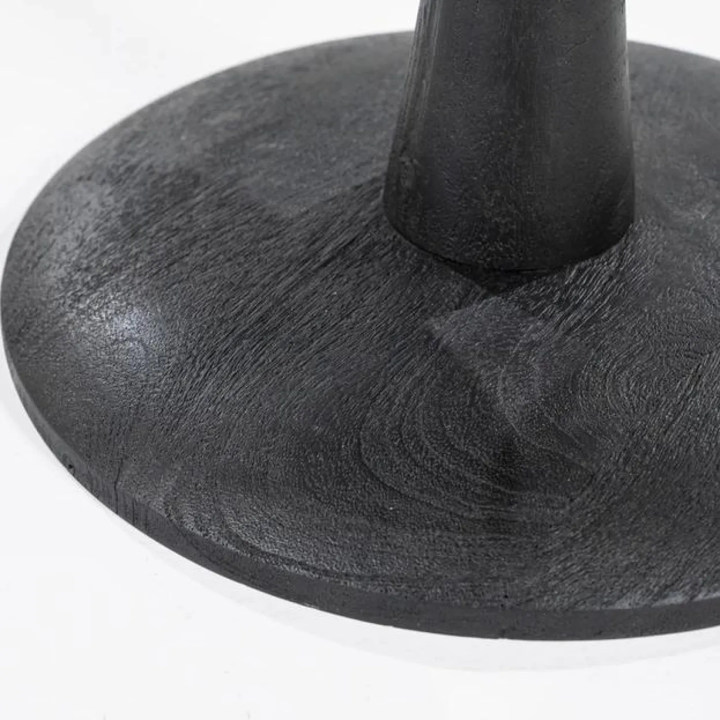 Salontafel Boogie Mangohout en glas 55 cm - Zwart - Loft24.nl