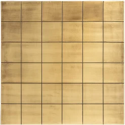 Salontafel Collada met glasplaat 90 cm - Goud - Loft24.nl