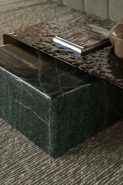 Salontafel Dice Marmer 60 x 60cm - Groen - Loft24.nl