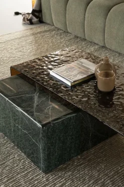 Salontafel Dice Marmer 60 x 60cm - Groen - Loft24.nl