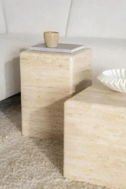 Salontafel Donta - Travertin - Loft24.nl
