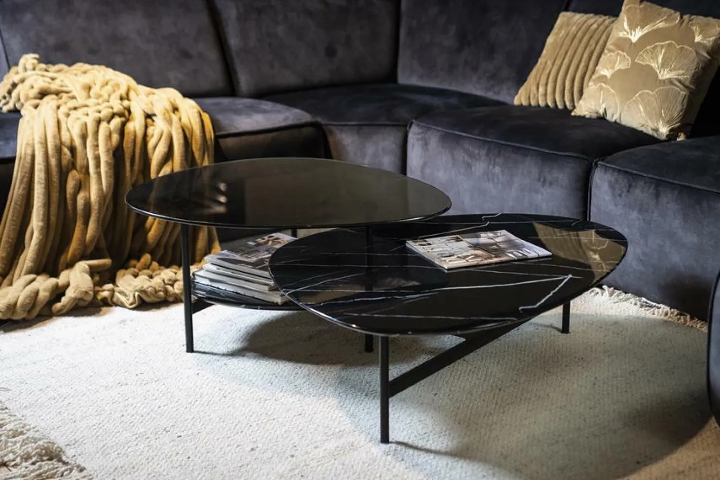 Salontafel Dylan Marmer - Zwart (showroom model) - Loft24.nl