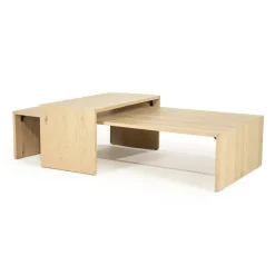 Salontafel Flo Eikenfineer Set van 2 stuks - Naturel - Loft24.nl