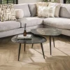 Salontafel Fossil Zwart Set van 2 stuks - Loft24.nl
