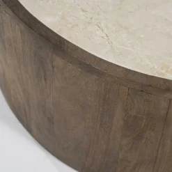 Salontafel Hazel Mangohout en Marmer Set van 2 stuks - Loft24.nl