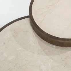 Salontafel Hazel Mangohout en Marmer Set van 2 stuks - Loft24.nl