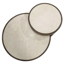 Salontafel Hazel Mangohout en Marmer Set van 2 stuks - Loft24.nl