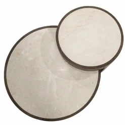 Salontafel Hazel Mangohout en Marmer Set van 2 stuks - Loft24.nl