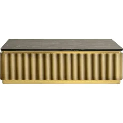 Salontafel Ironville 140 x 80 cm Marmer - Goud - Loft24.nl