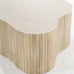 Salontafel Kira Medium Mangohout en Marmer - Loft24.nl