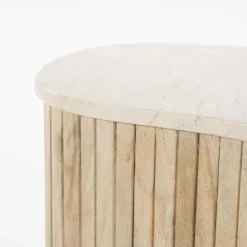 Salontafel Kira Small Mangohout en Marmer - Loft24.nl