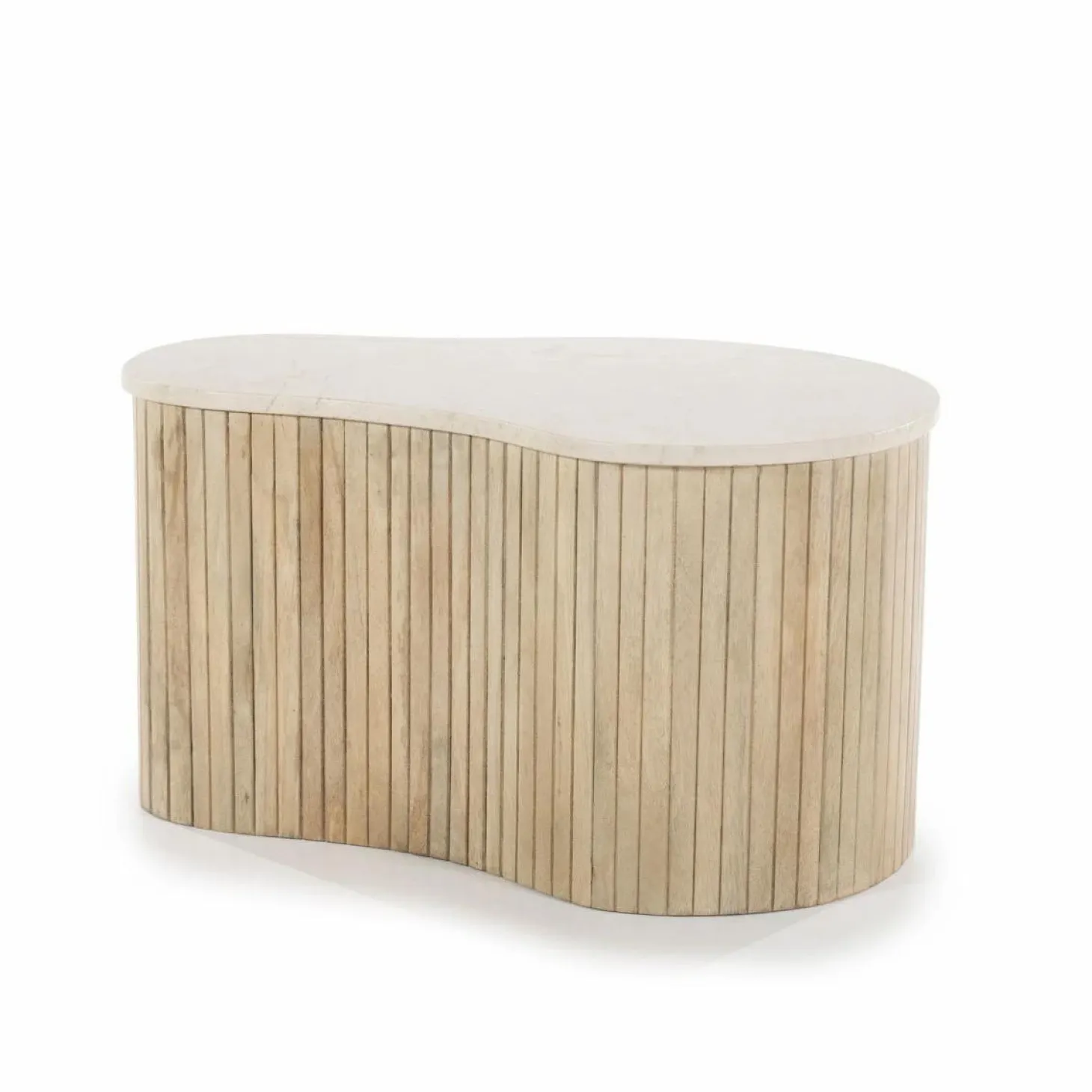 Salontafel Kira Small Mangohout en Marmer - Loft24.nl