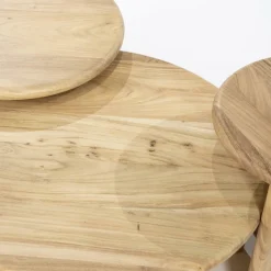 Salontafel Leoti Acaciahout - Naturel 60cm - Loft24.nl