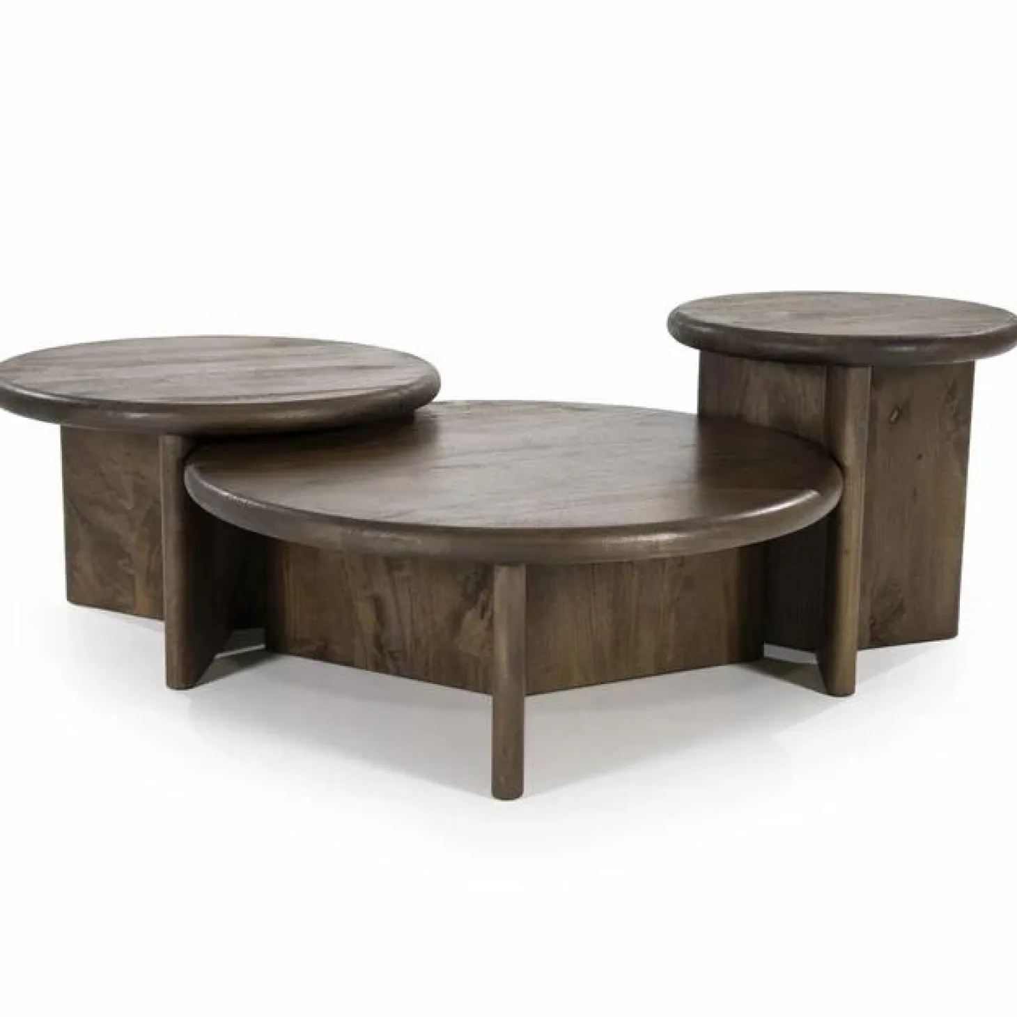 Salontafel Leoti Mangohout - Bruin 60cm - Loft24.nl