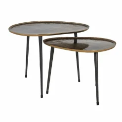 Salontafel Louve set van 2 (Geborsteld Goud) - Loft24.nl