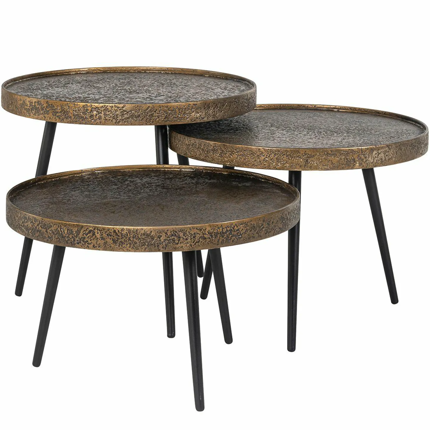 Salontafel Luton Set van 3 stuks - Goud - Loft24.nl