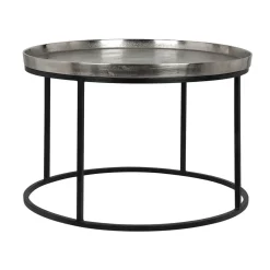 Salontafel Lyam Ø70cm - Zilver - Loft24.nl