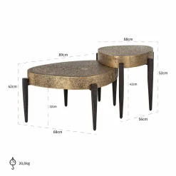 Salontafel Marquee - Set van 2 stuks - Loft24.nl